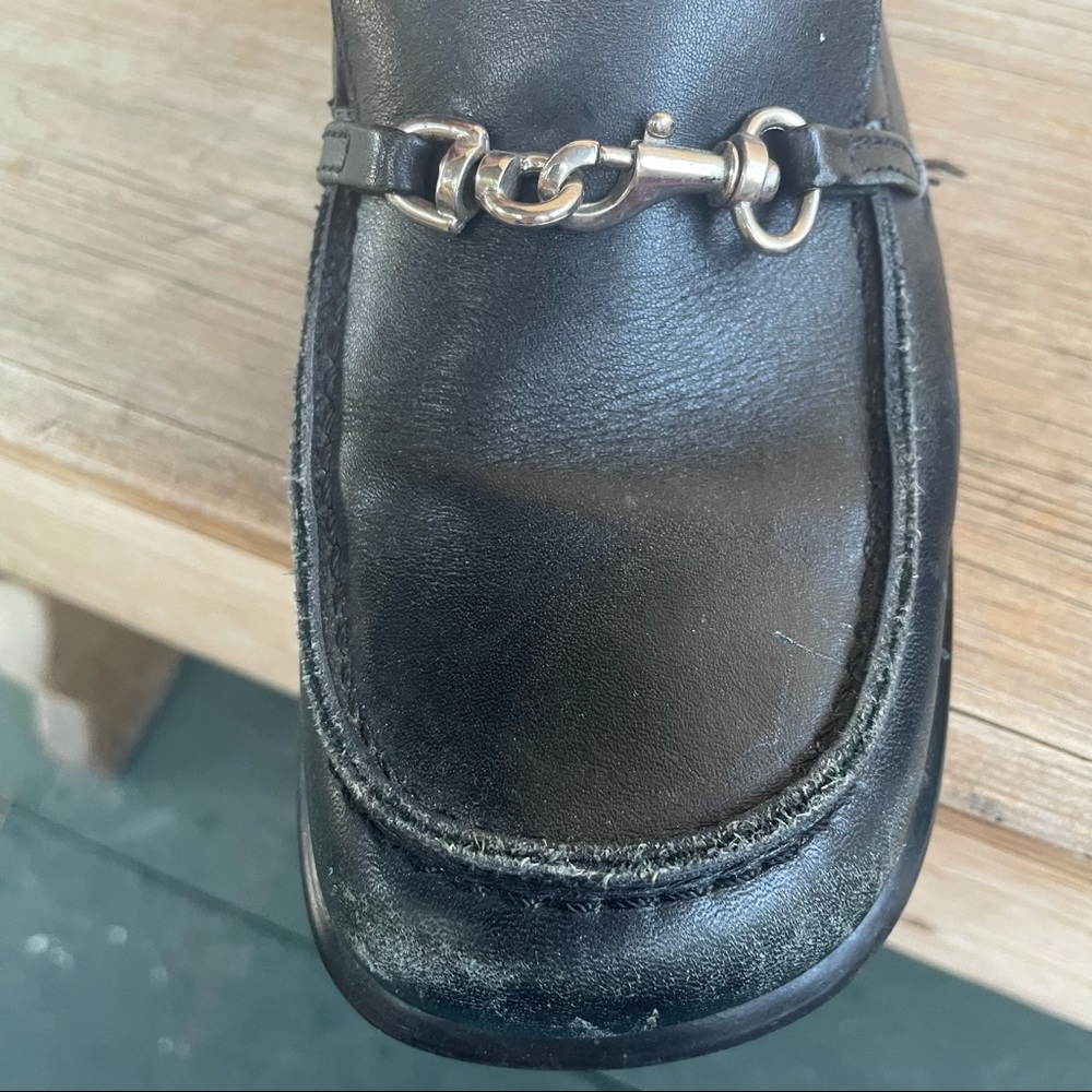 Vintage coach black loafers silver clasp detail - Picture 3 of 6